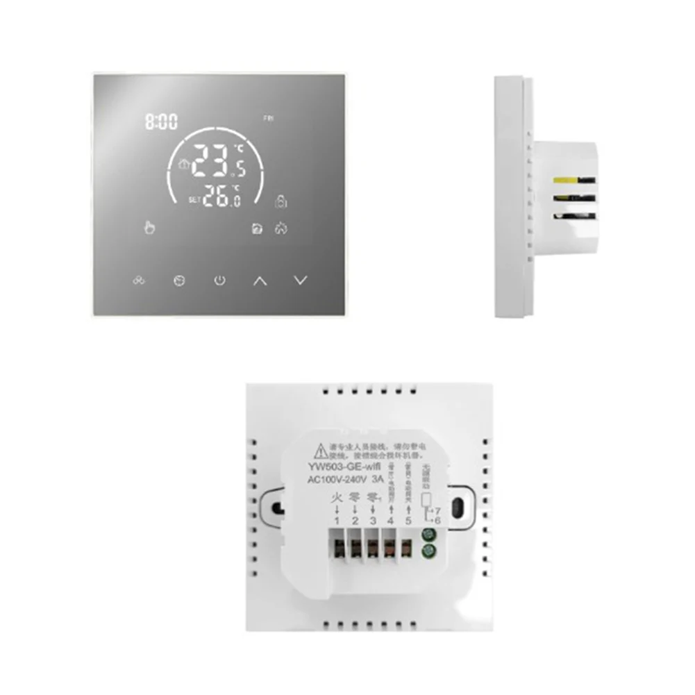 Programmable Electric Thermostat Featuring Intuitive Design Temperature Lag Settings and Child Lock Functionality