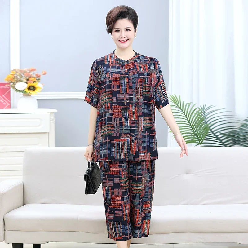

Oversize 2 Piece Sets Womens Outfits Summer Casual Elastic Waist Wide Leg Pants Sets Loose Elegant Blouse Summer Suit JJ26