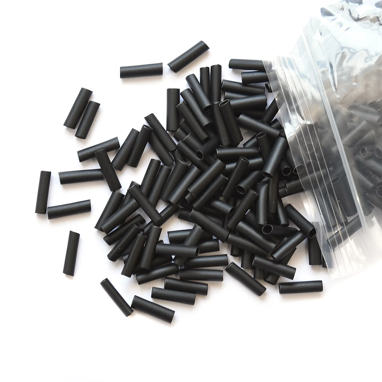 

1000pcs 10mm Heat Shrink Tubes for Hair Extensions Without adhesive Fusion Black / Transparent Tubes for Hair Extensions