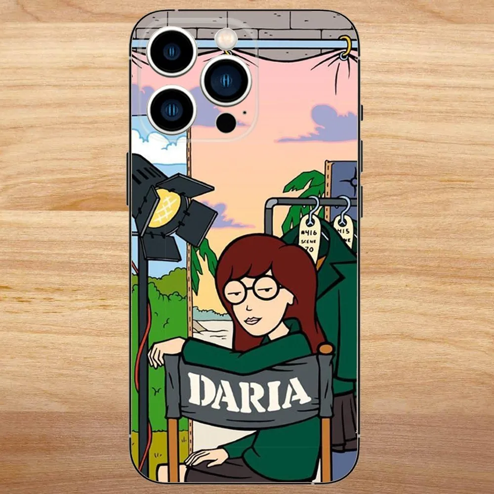 Cartoon D-Daria Phone Case For iPhone15,14,13,12,11,Pro,Max,Plus,Mini,X,XS,XR,8,7,6,S,Plus,SE Soft Black Case