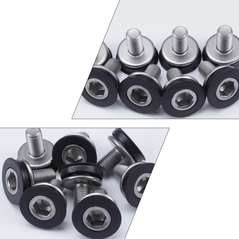 

Hex Crank Arm Fixing Bolts M8 Thread Bike Accessories Silver Plated Steel Waterproof Dustproof Mudproof Bike Crank Screws