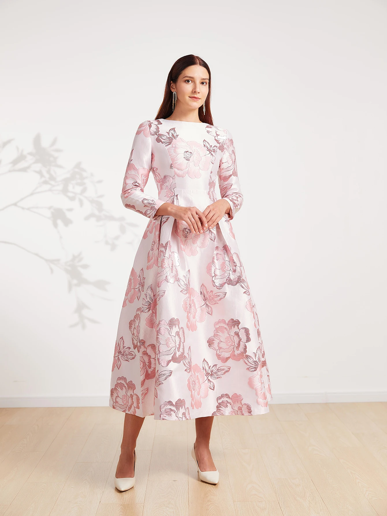 Robe Jacquard florale longue pour femme, robe de Rhélégante, robe de soirée Maxi, vêtements décontractés, robe éducative, mode bohème, luxe, nouveau