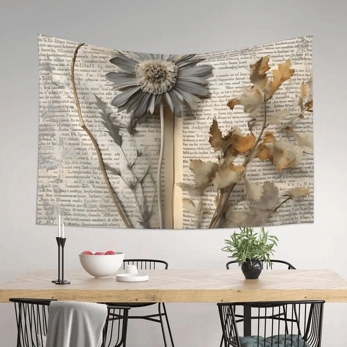 

Dark Academia Aesthetic - A delicate dried flower Tapestry Aesthetic Room Decors Cute Room Things Bedroom Decorations Tapestry