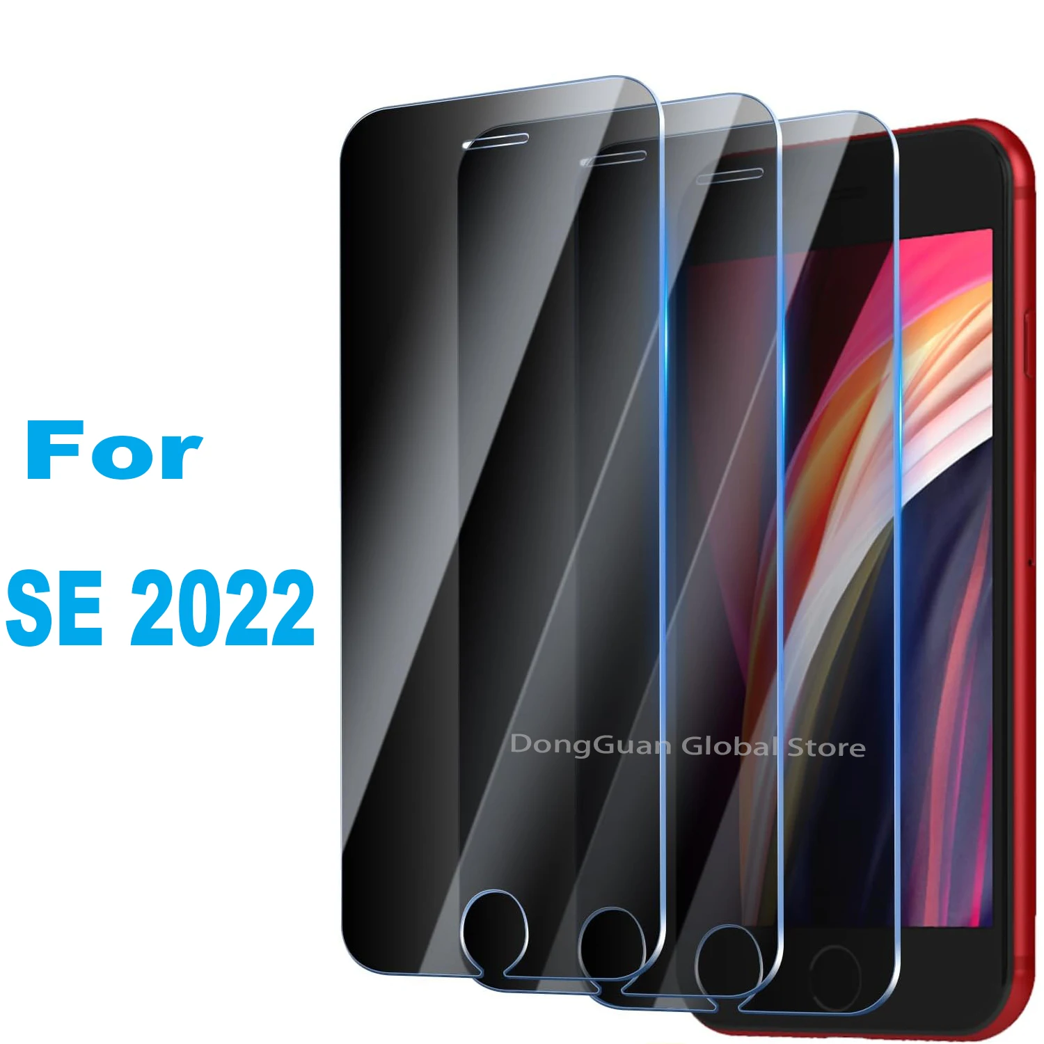 Für iPhone SE 2022 2020 Anti-Spy Gehärtetes Glas Schutzfolie Privatsphäre-Bildschirmschutzglas