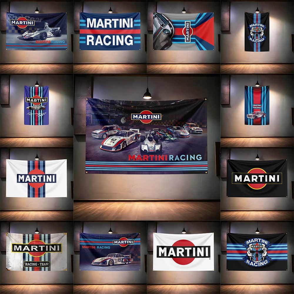 Image of Mar-tini Williams Racing Fans Flagge, 3 x 5 Fuß, 90 x 150 cm, für Rennsport, Garage, Wanddekoration, Banner