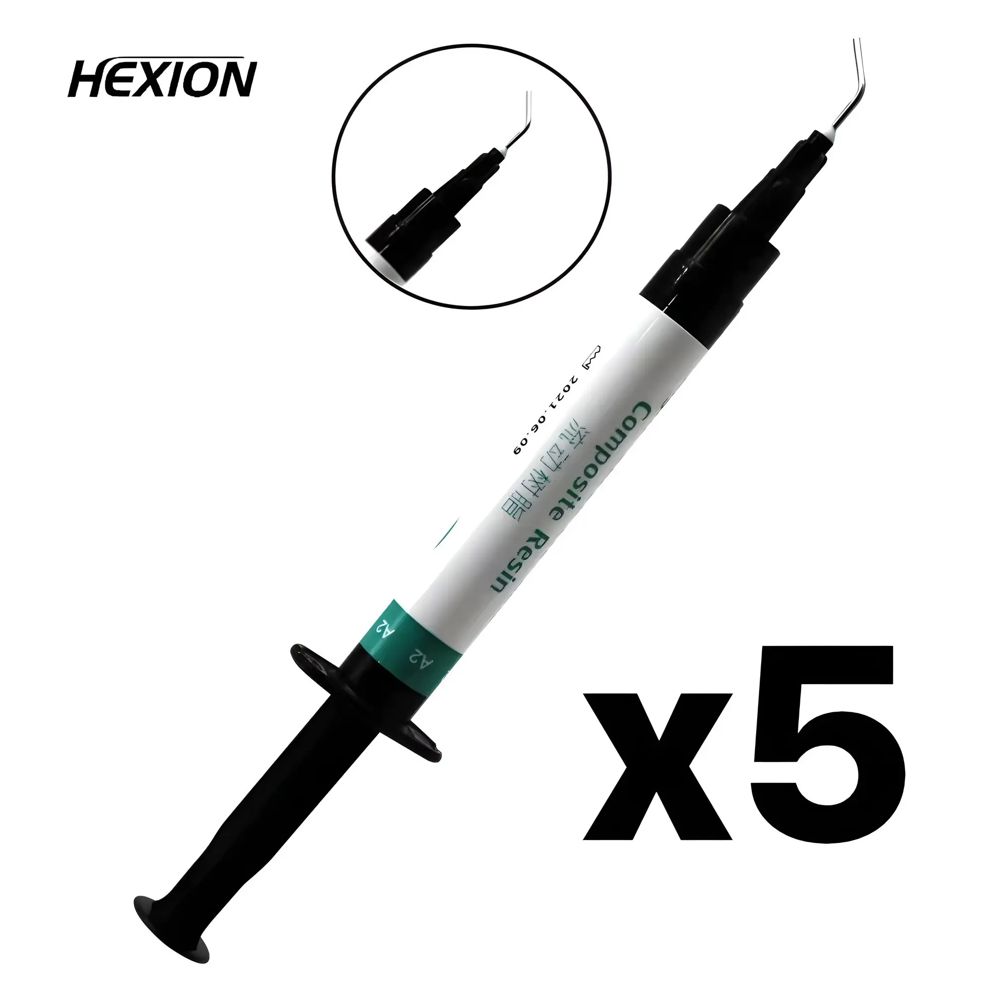 

5pcs HEXION Dental Light-Cured Flowable Composite Resin Syringe A1 A2 A3 Shade Flow Resin for Restorative Filling