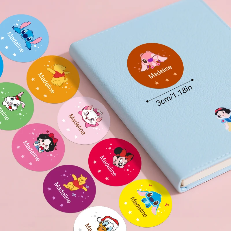 ملصقات اسم ملونة مخصصة لزجاجات المياه والقرطاسية للأطفال واللوازم المدرسية وهدايا عيد الميلاد والعودة إلى المدرسة