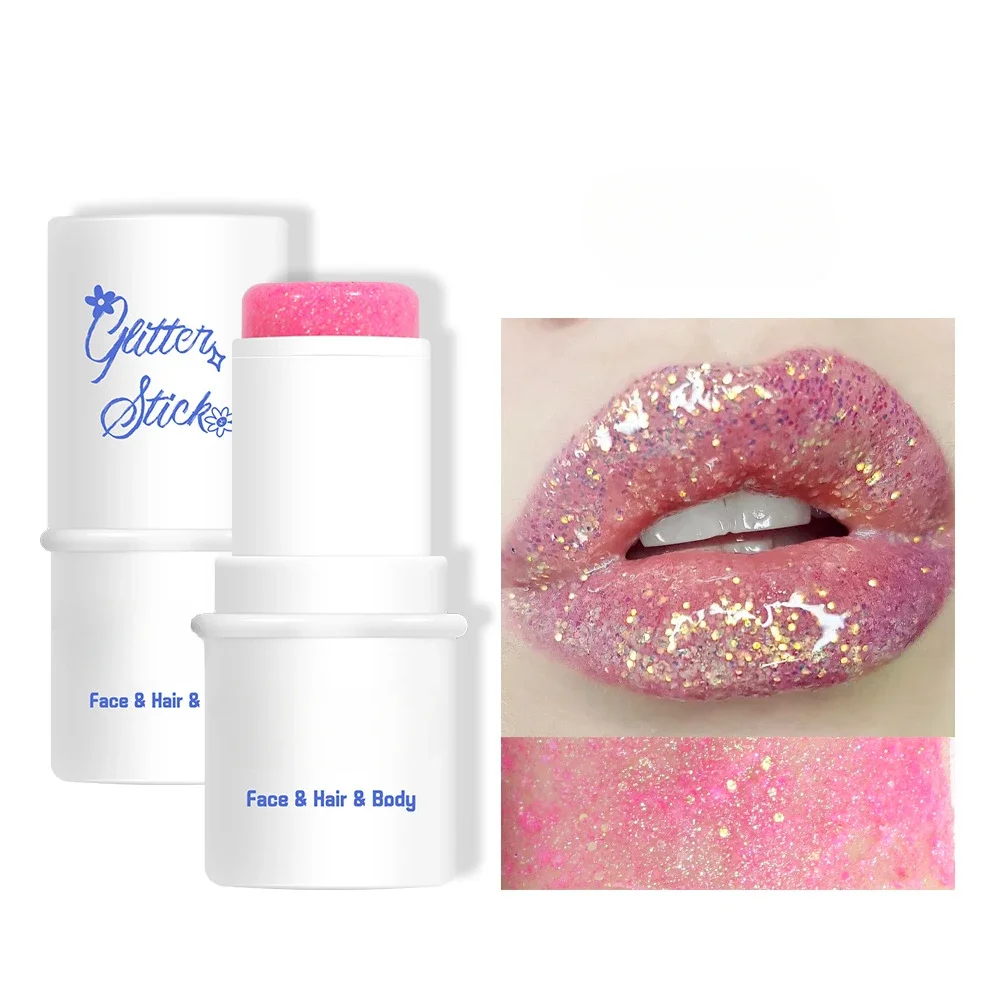 6 farben Glitter Pailletten Stick Multifunktionale Gesicht Lip Haar Körper Pailletten Flash Lidschatten Festival Bühne Make-Up Dekoration Kosmetik