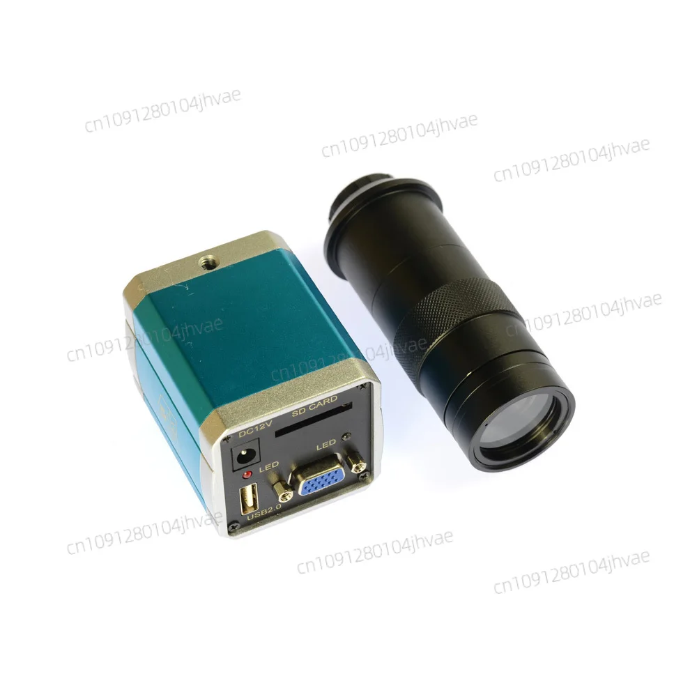 كاميرا مجهر 1080P VGA Full HD كاميرا رقمية صناعية مسجل فيديو 100X التكبير C-MOUNT عدسة لحام لتقوم بها بنفسك إصلاح PCB