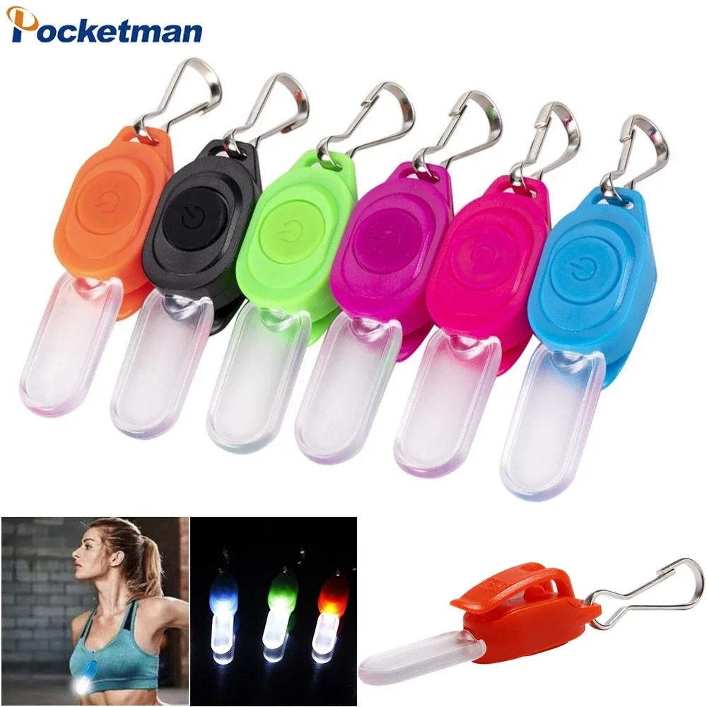 LED Keychain Flashlight Mini Night Running Clip Light Portable Self-defence Light Pet Glow Pendant Light Outdoor Warning torch