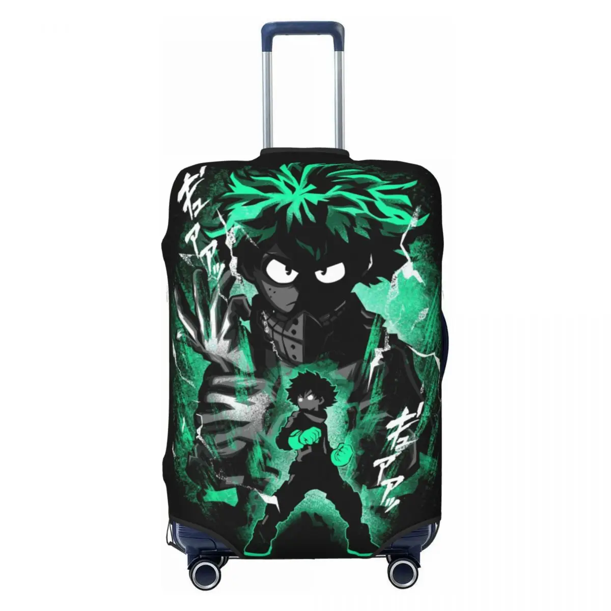 My H-Heros Academias Luggage Cover Elastic Dekus Anime Graphic Japanese Style Travel Suitcase Protective Covers Fits 18-32 Inch