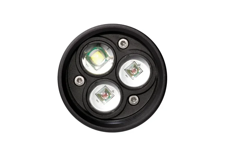 Professional 150m Waterproof Dual LED Flashlight 800 Lumens Deep Sea Night Diving Light Long-Run Magnetic Switch White/Red Torch