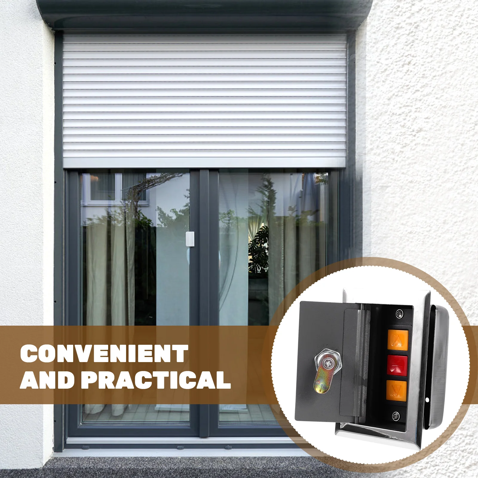 

Remote Control Switch Box Electric Roller Shutter Door Garage Lift Manual Push Button Starter Outdoor Hidden Lock Box Plastic