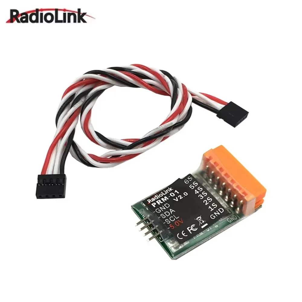 En Stock nuevo Radiolink PRM-01 módulo de telemetría de voltaje de batería de avión pantalla en AT9S AT9S Pro AT10II funciona con R9DS R12DS