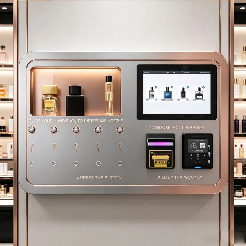Touch Screen Fragrance Tester Kiosk Perfume Sampling Machine for Commercial Locations Wholesale Customized