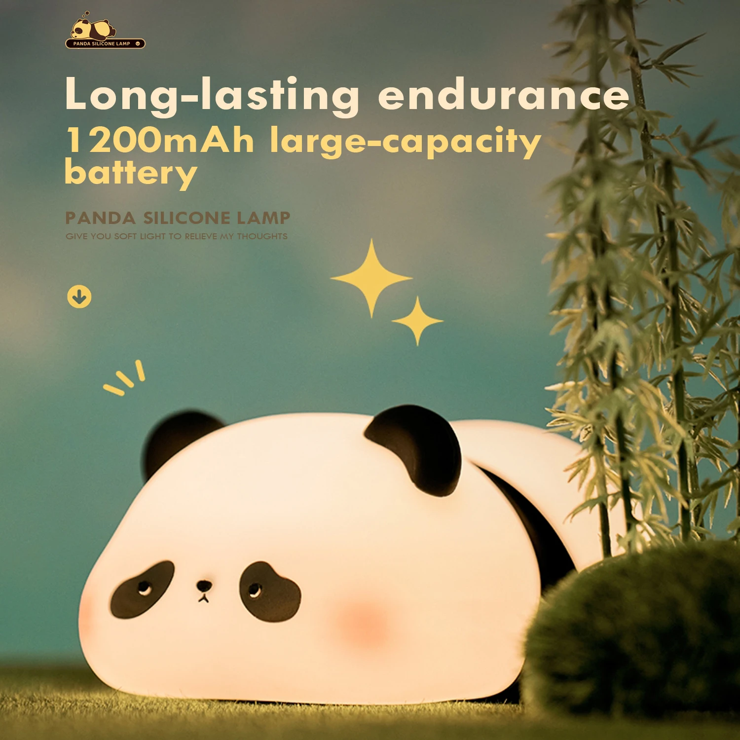 Veilleuse en silicone, style panda