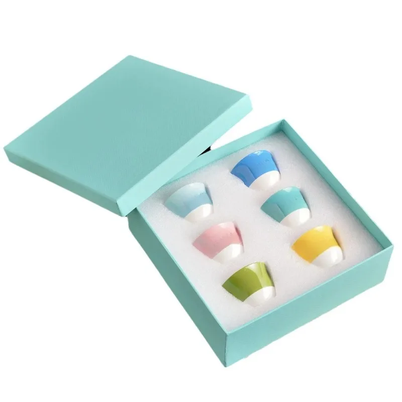 

New Simple Macaron Coffee Cups Espresso Cups Bone China Modern Ceramics Sustainable Cups and Saucers Afternoon