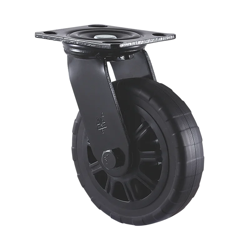 

Secure 4in 5in 6in 8in PP PU Black Electrophoresis Finished Swivel Trolley Castors 150mm 200mm Heavy Duty Casters