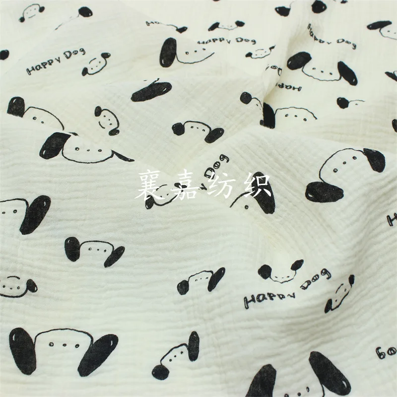 Double Cotton Crepe, Gauze Cartoon Print, Fabric, Baby Clothing, Small Blanket Fabric