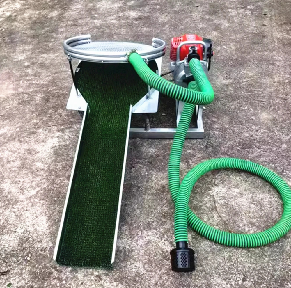 آلة غسل صندوق سلويس الذهبية الصغيرة المتنقلة على شكل رمل النهر، غسالة شاشة تهتز القرص الأوتوماتيكية #2