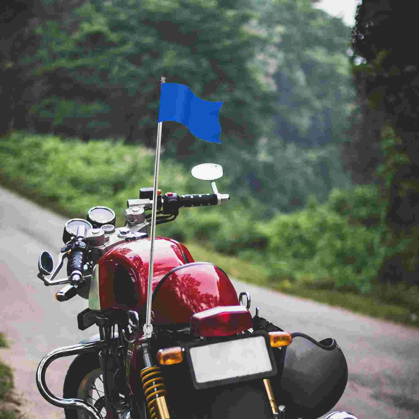Asta de bandera para motocicleta, accesorios para bicicleta, soporte de montaje, soporte para manillar de ciclismo de acero