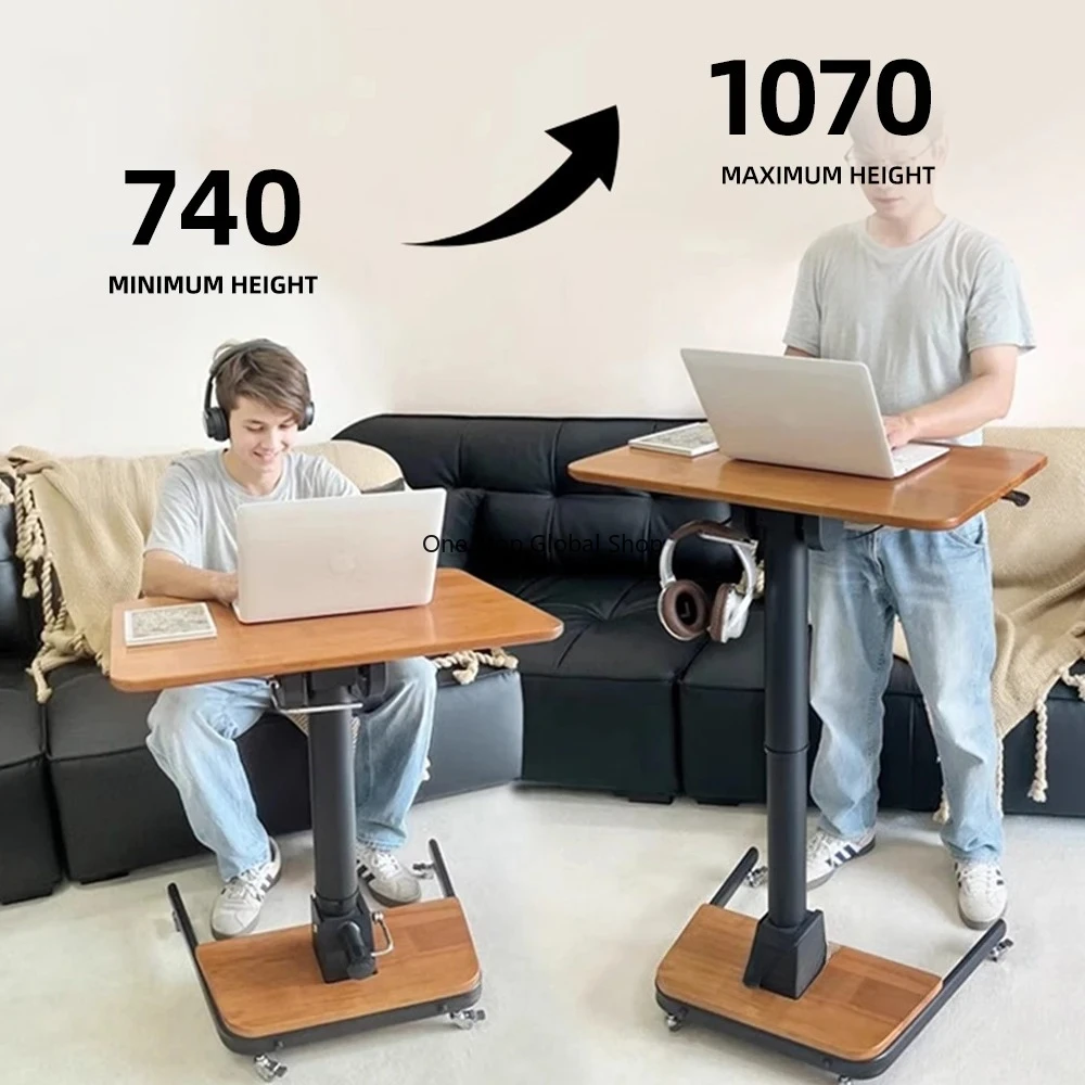 Solid wood lifting folding computer desk Removable and stowable Desk, workbench, home desk