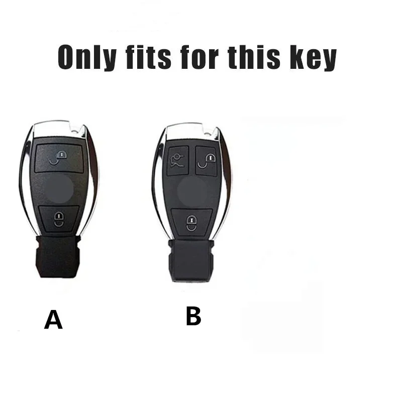 가죽 자동차 원격 키 케이스 보호대 커버, 메르세데스 벤츠 A B C E G 클래스 C200 C300 E350 W205 E260L GLK A45 AMG BGA GLA GLC용