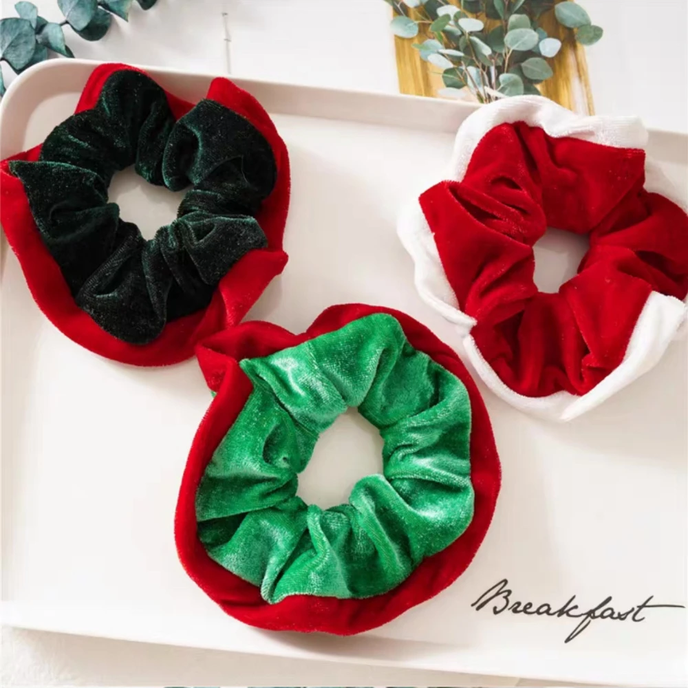 

DuoShang New Christmas Hair Scrunchies High Elastic Flannelette Scrunchies Winter Christmas Hair Accessories for Women Girls