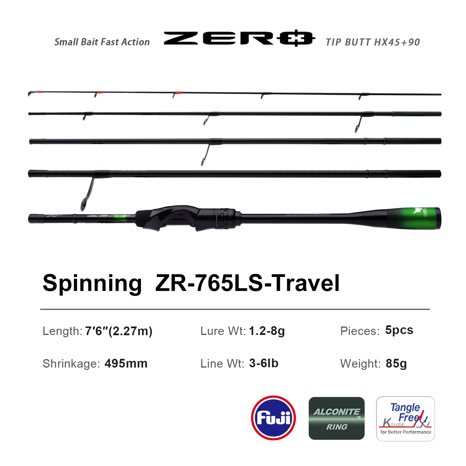PURELURE ZERO Small Bait Light High Carbon Long Throwing Rod Rock Fishing Spinning Trout Rod BFS Fishing Casting UL Stream Bass image 3