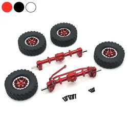 MN78 MN82 New MN99S MN98 Metal Front and Rear Portal Axle Beadlock Wheel Tire Set 1/12 RC Car Upgrade Parts Accessories