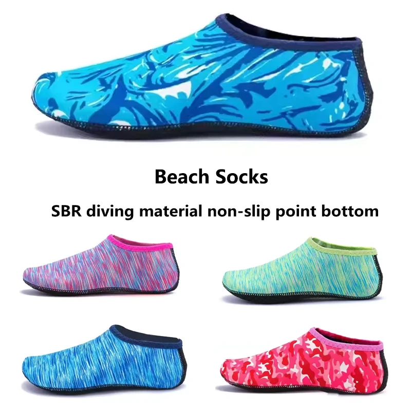 Unisex Swimming Non-Slip Diving Socks Water Shoes Summer Beach Sandals Flat Shoe Seaside Non-Slip Sneaker Socks for Men Women
