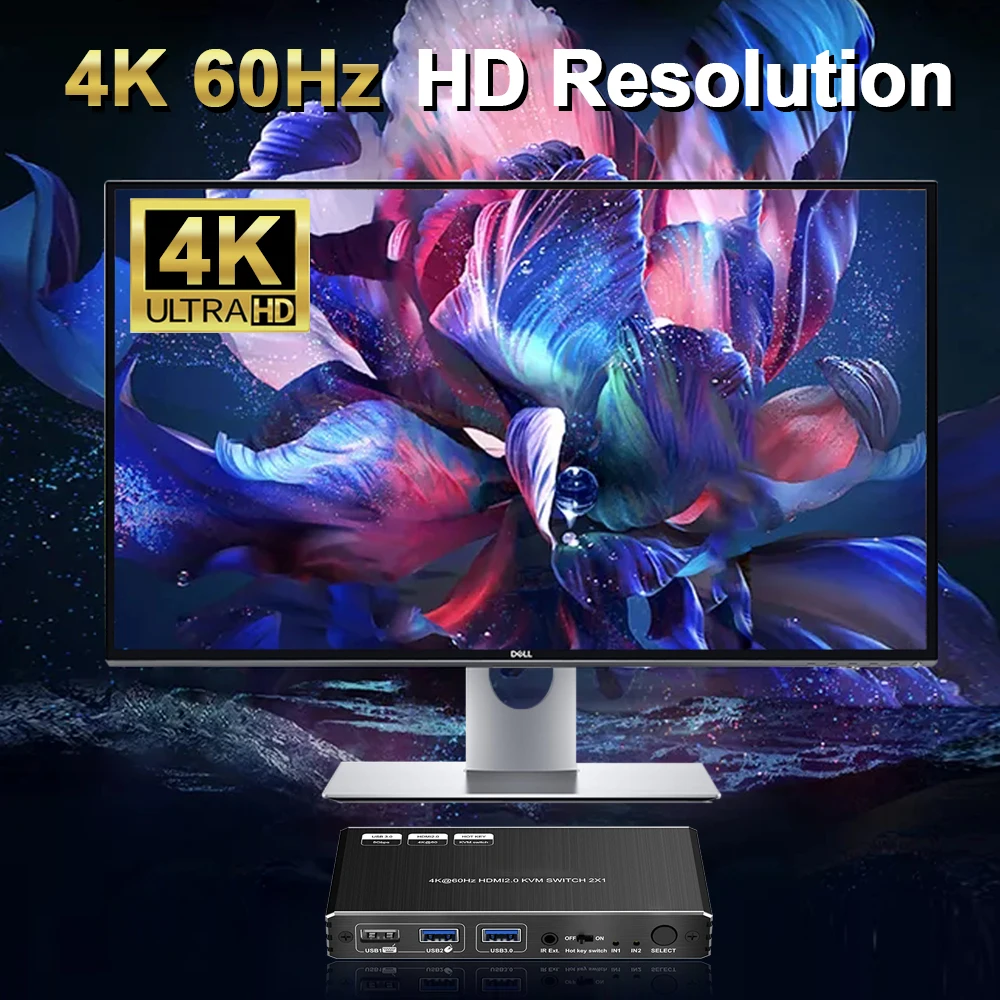 8K HDMI Switcher 2 in 1 Out Audio Extractor Unterstützung Atmos Soundbar SPDIF Toslink RCA Audio Fernbedienung ARC Auto Switch