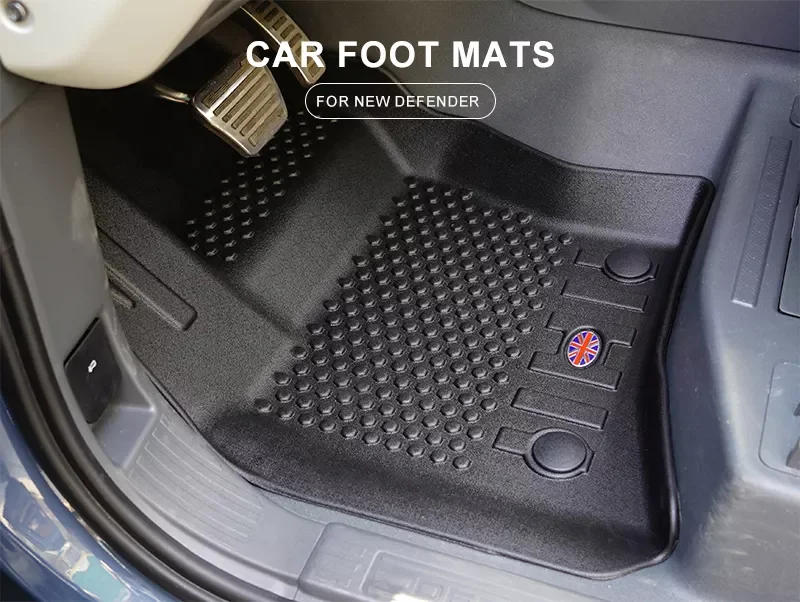 arrivals whole set 5pcs automotivecarpet car floor mats for 2020+ Lan Rovers Defender90/Non Skid/PVC