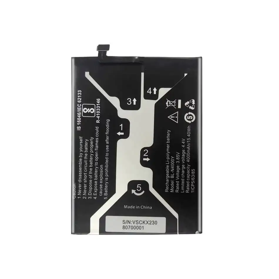 Mobile Phone Battery Long Lasting BL-N4000Y For Gionee X1S A1 Lite 4000mAh Rapid Charging