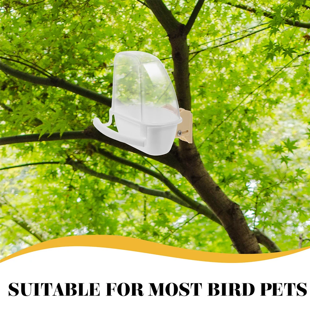 

2 Pcs Bird Food Cup Feeders for Outdoors Cage Accessories Birdcage Abs Holder Hanging