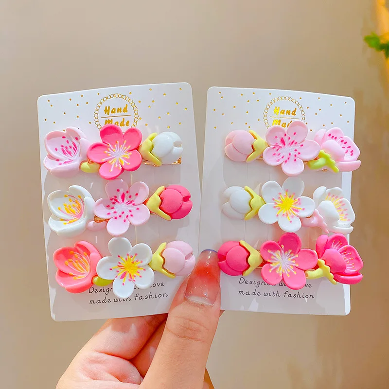 Small Flowers Hair Clips Baby Girls Cute Hair Accessories Children Hair Grips Kids Hair Wear Barrettes Toddler Hairpins Headwear