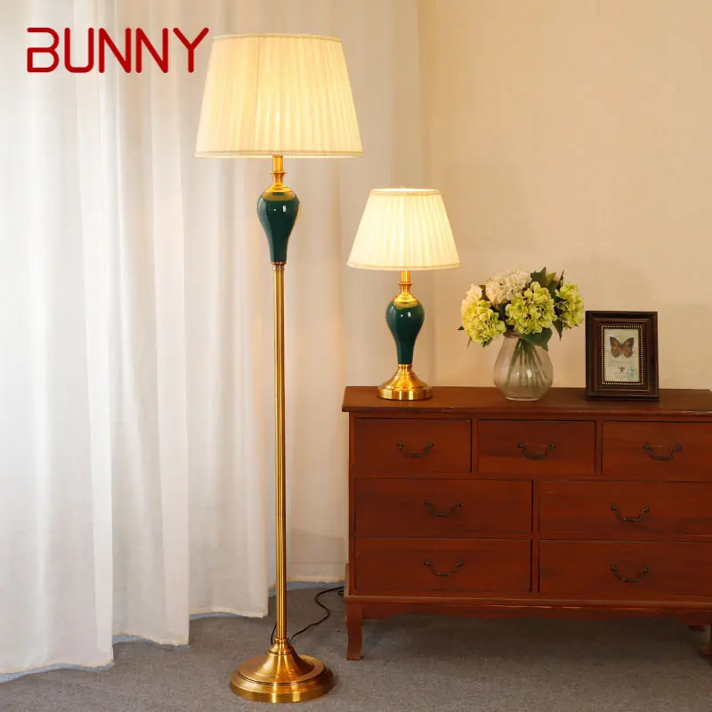 

BUNNY Modern Ceramic Floor Lamp Creative American Simple Standing Lights LED Decor For Home Living Room Bedroom Study