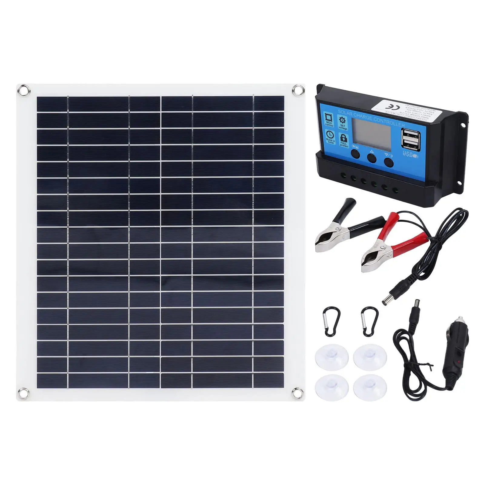 

20W Solar Charger Kit Portable Solar Panel for mobile Phones and for ship Charging Outdoor Travel Accessories