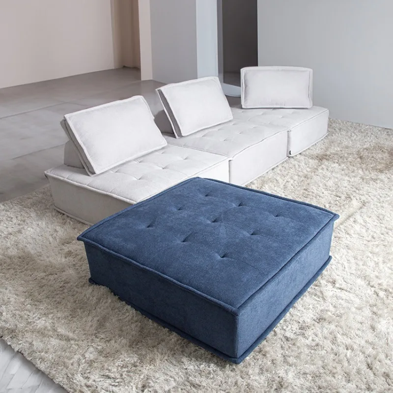 Italian minimalist tofu sofa, small apartment living room free combination fabric square furniture module Nordic
