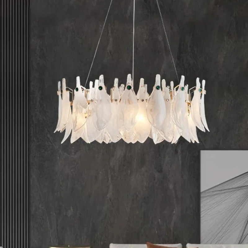 

French chandelier for living room - creative art restaurant - misty crystal chandelier - high-end lighting fixture