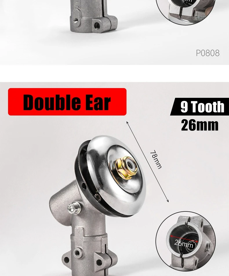 26mm/28mm 9 Zahn Trimmer Getriebe Getriebe Freischneider Rasentrimmer Ersetzen Getriebekopf Rasenmäher Teile Gartengerät – Detail 5