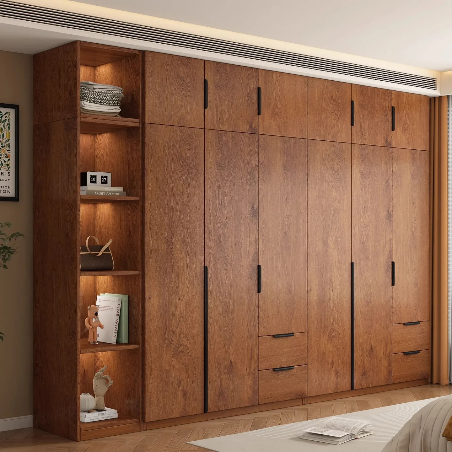 Wardrobe household bedroom small apartment bedroom rental room factory direct sales simple