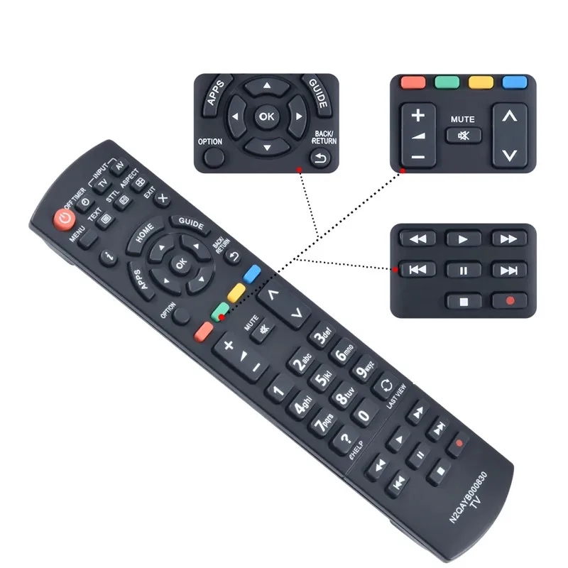 N2QAYB000830 Sub N2QAYB000354 N2QAYB000489 N2QAYB000490 Remote Control For Panasonic TV TX-L39E6B H-LR42E6 TX-L24XW6 TX-L39EW6