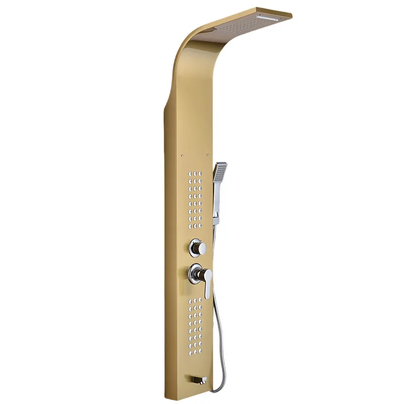Shower Screen, Shower, All-copper Dark Set System, A Complete Set of Constant Temperature, Outdoor Bathroom, Bathing