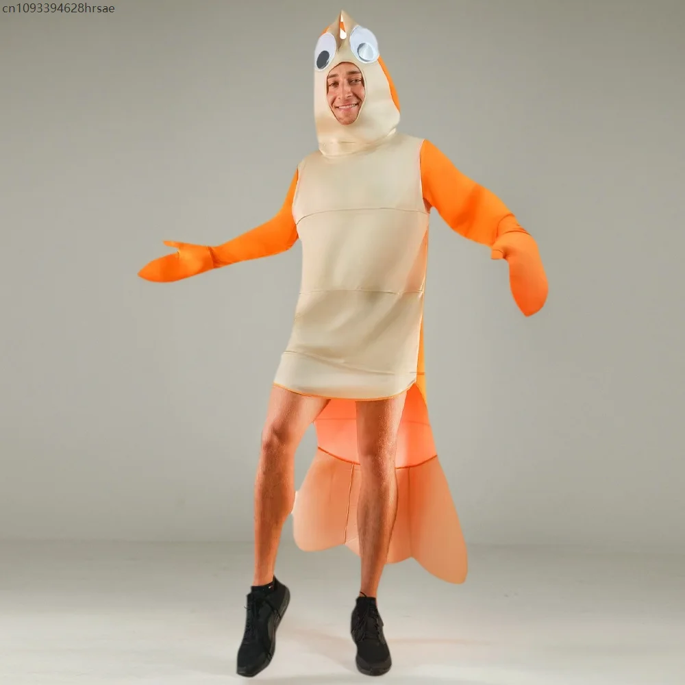 

Super Pippi Shrimp Cosplay Funny Costume Giant Seafood Foam Suits for Stage Performance Halloween Parties Ocean-Themed Events