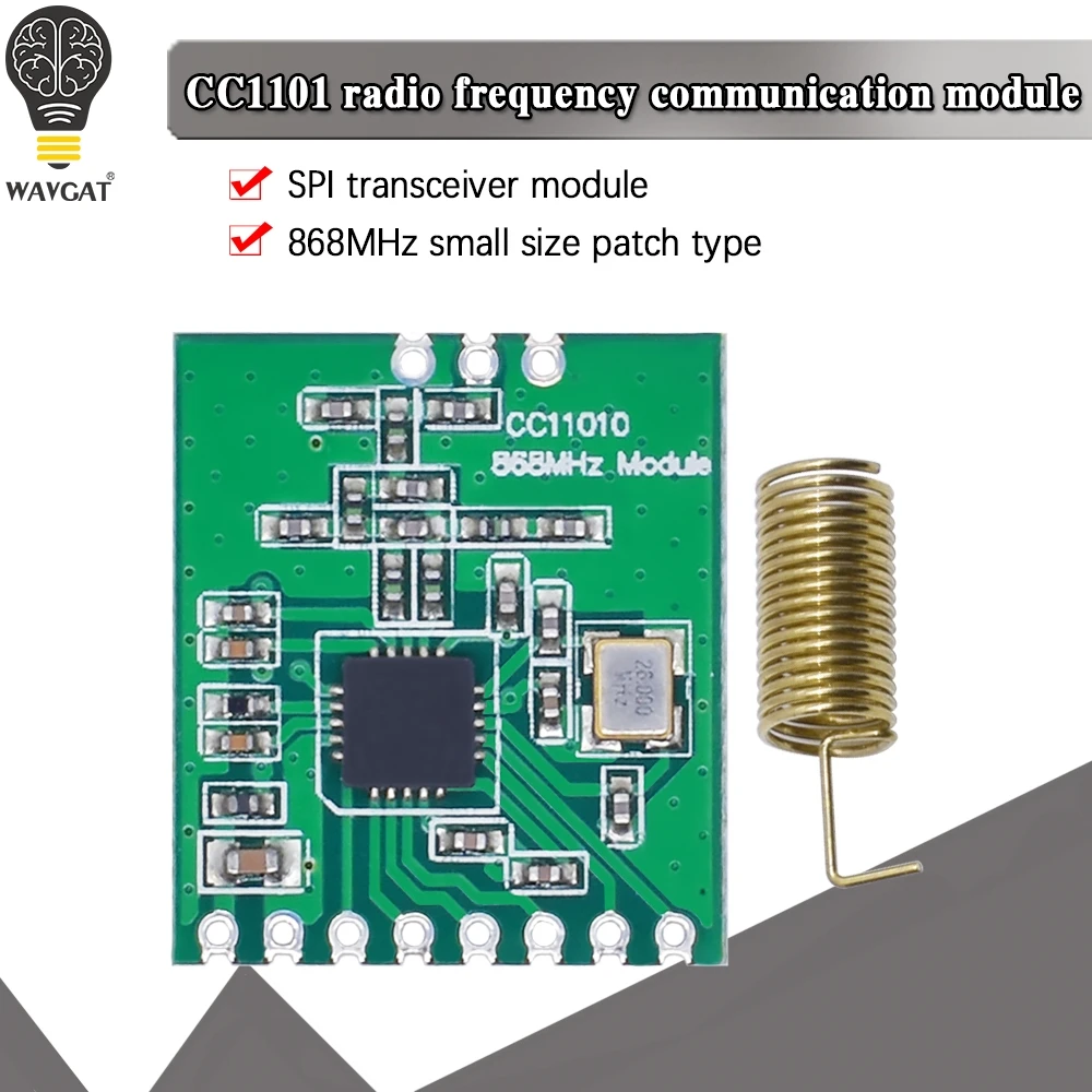 Беспроводной модуль CC1101, антенна передачи на большие расстояния 868 МГц M115 для FSK GFSK ASK OOK MSK, 64-байтовый интерфейс SPI, низкая мощность Беспроводной модуль CC1101, антенна передачи на большие расстояния 868 МГц M115 для FSK GFSK ASK OOK MSK, 64-байтовый интерфейс SPI, низкая мощность