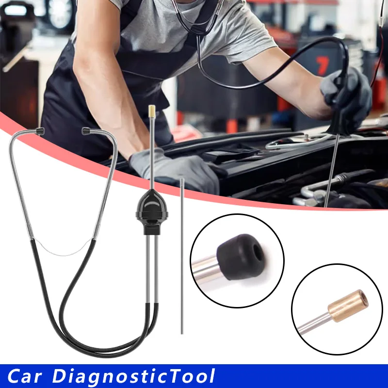 Stéthoscope professionnel de cylindre de voiture, outil de Diagnostic de bloc de moteur de stéthoscope mécanique pour Outils mécaniques Mecanique