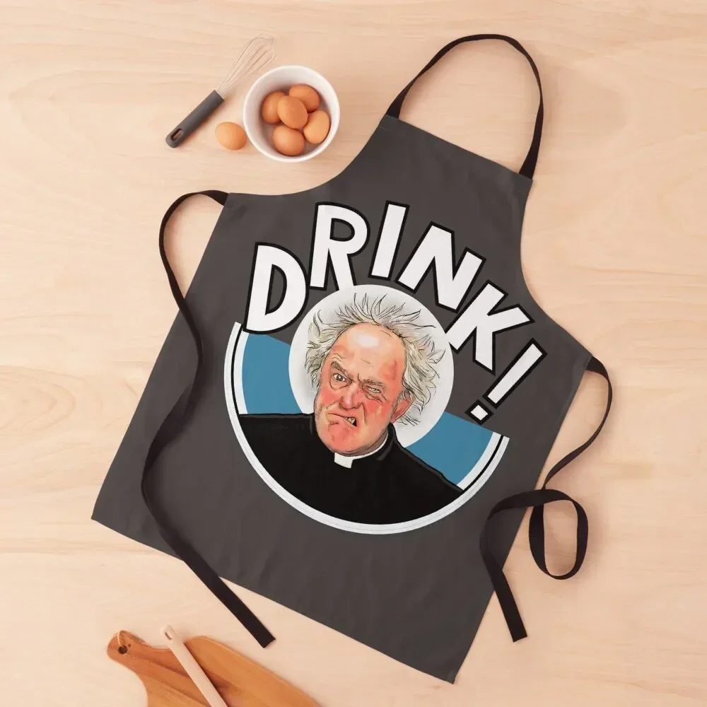 Father Jack Father Ted drink feck girls Apron Kitchen Women manicurist For Man Kitchen Items Apron