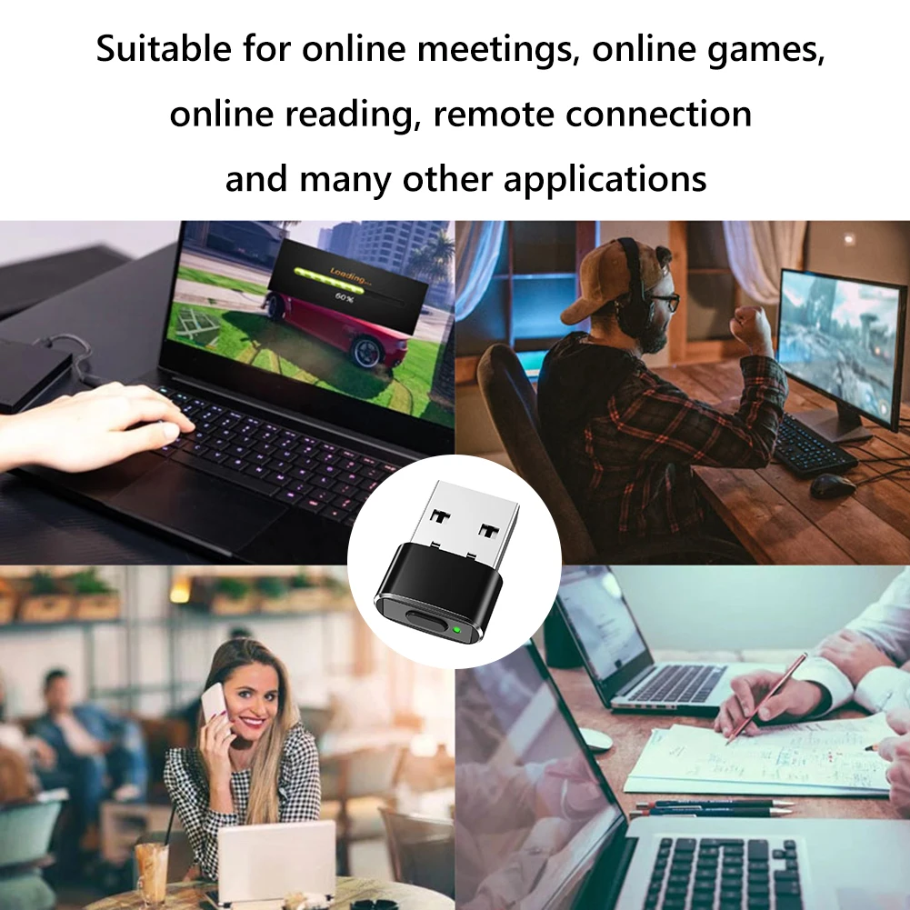 

Mini Automatic Mouse Jiggler Mover Undetectable USB Automatic Move Cursor Shaker Plug and Play Keeps Awake for Laptop Desktop