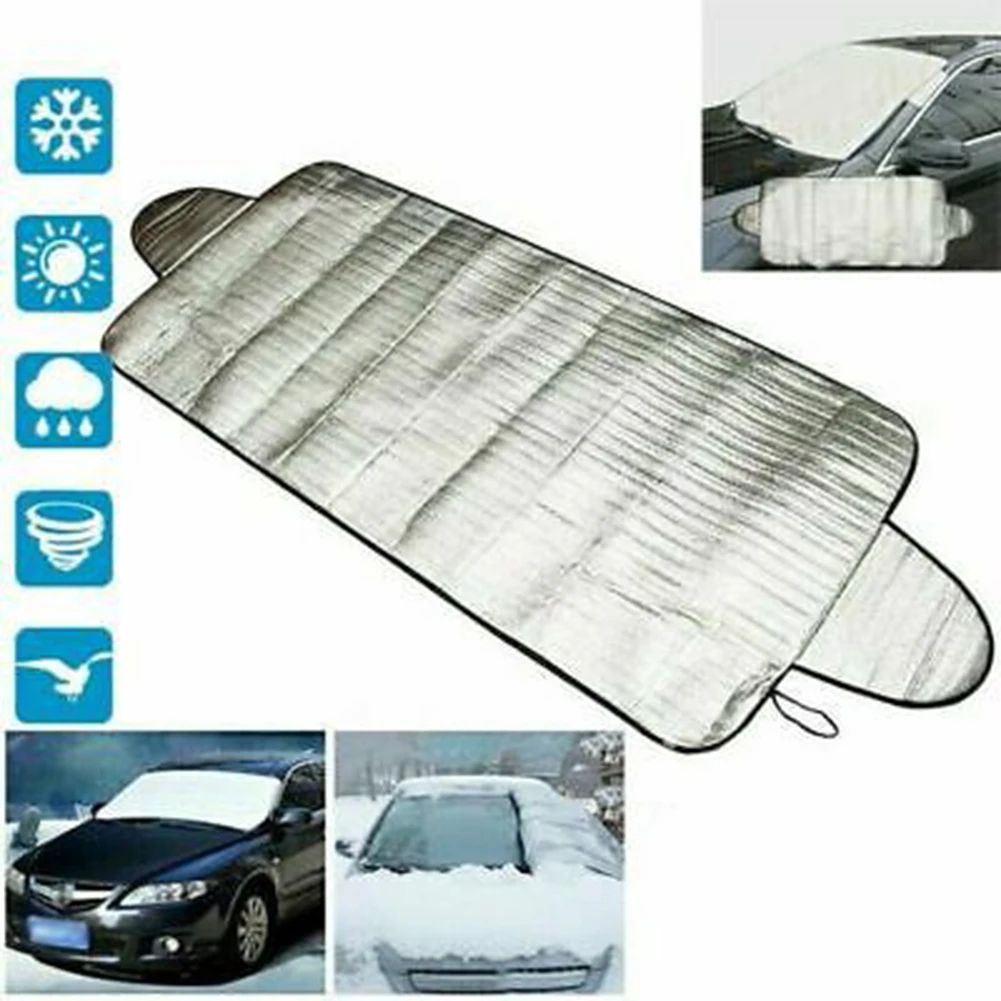 Car Windshield Cover Sunshade Curtain Front Window Sun Shade Protector Foldable Windscreen Frost Mat Resistant Ice Snow Shield